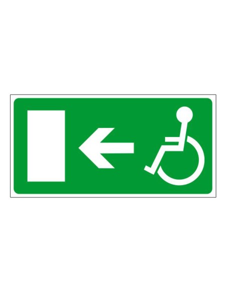 Menekülési út, vészkijárat kerekesszékkel balra