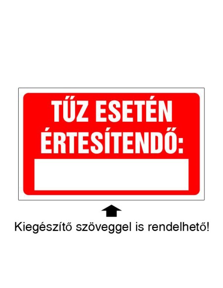 Tűz esetén értesítendő