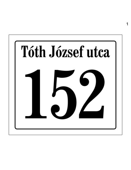 Házszámtábla 1718