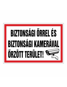 BIZTONSÁGI ŐRREL ÉS  BIZTONSÁGI KAMERÁVAL ŐRZÖTT TERÜLET!