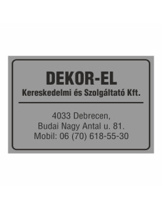 Cégtábla (Mini cégfelirat)